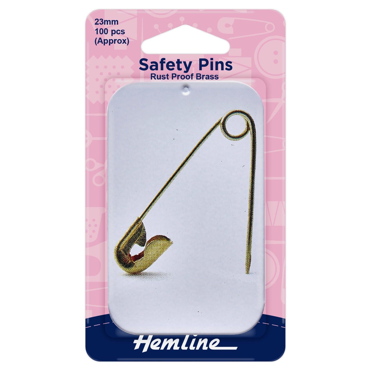 Safety Pins in Tin: Brass: 23mm: 100 Pieces image 0