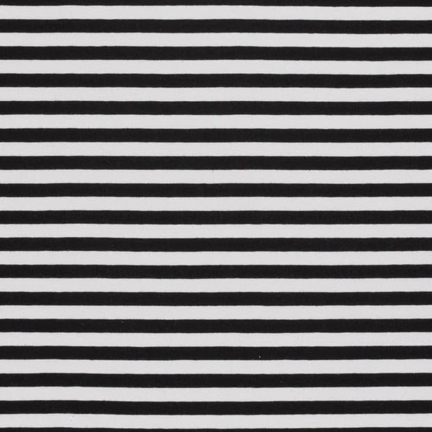 Black Yarn Dyed Jersey Stripe