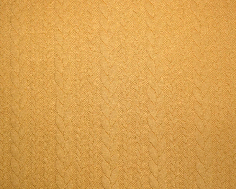 Mustard Cable Knit Fabric