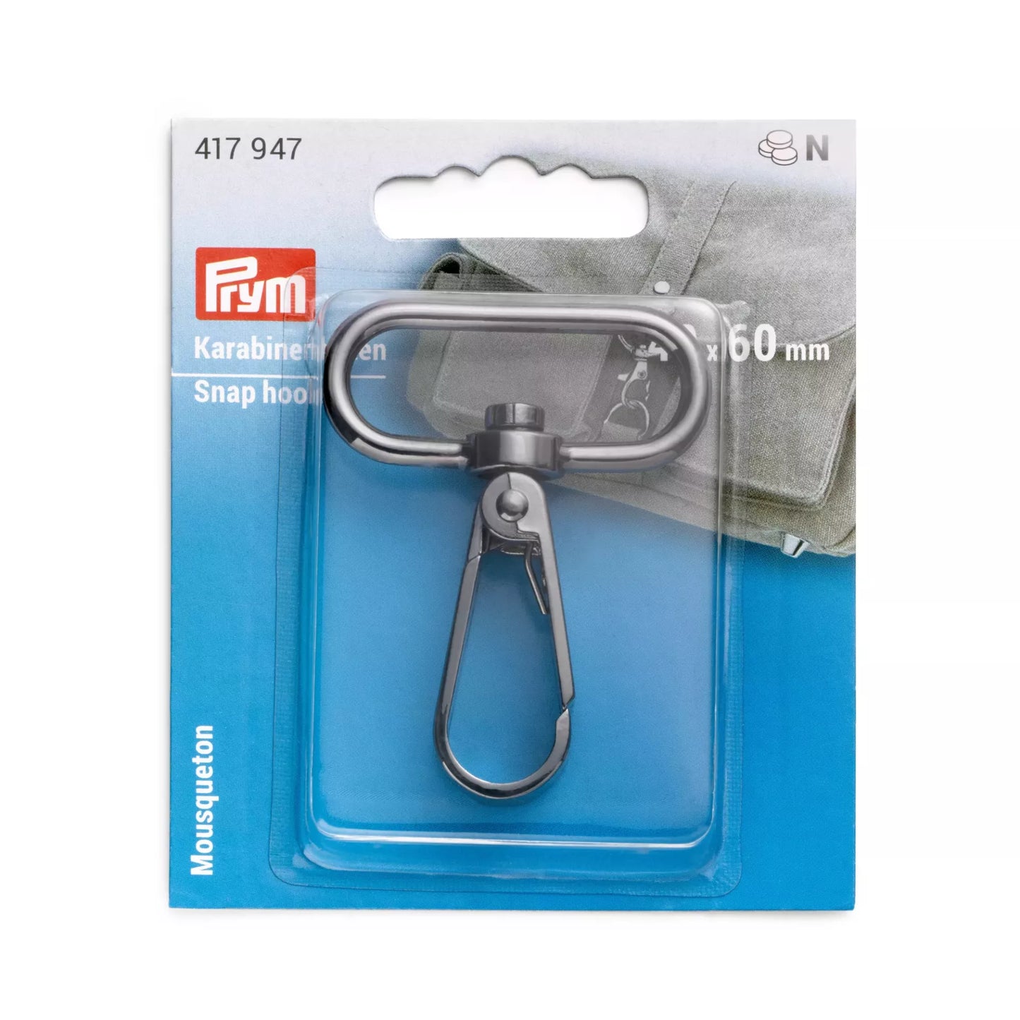 Snap hook 40x60mm gunmetal