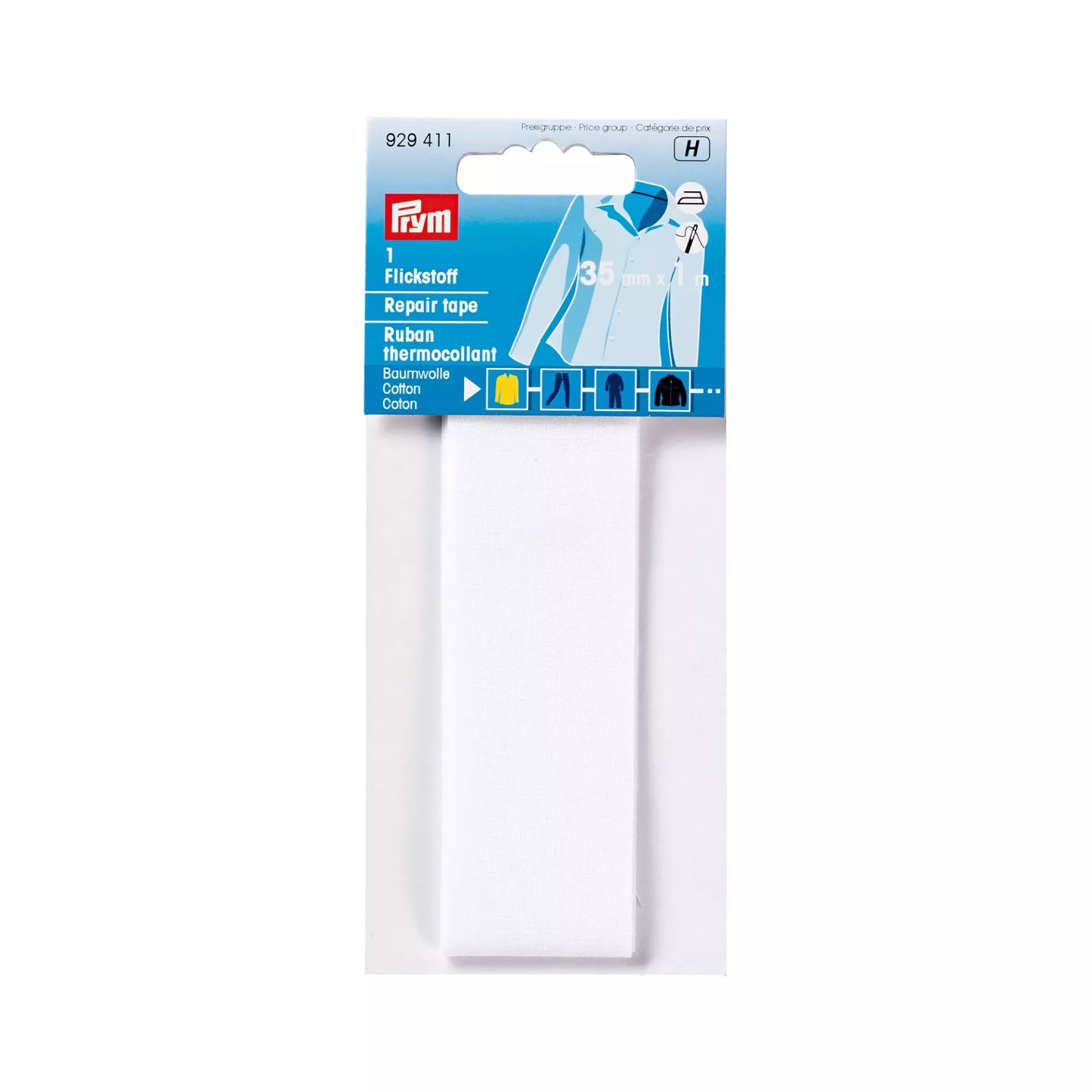Repair tape CO iron-on 3.5 x 100 cm white