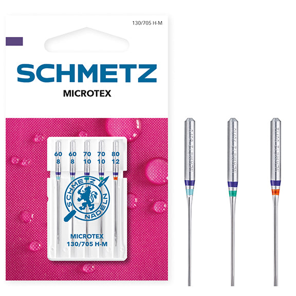 Microtex needle, size 60-80, 5 needles per pack