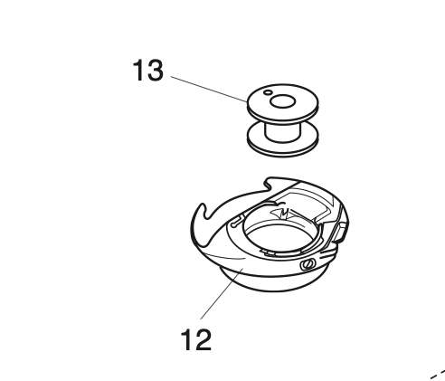 Bobbin Holder for Janome Top Loader machines as listed