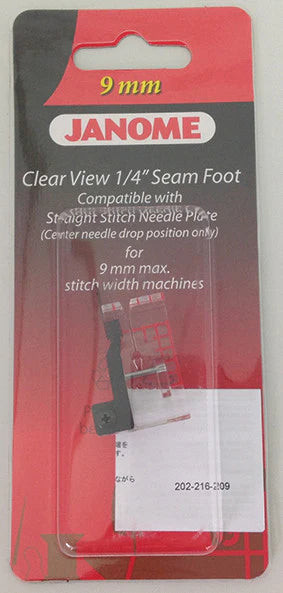 Janome Clear View 1/4" Seam Foot