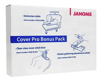 Janome Cover Pro CP3000 Coverlock Machine - Heavy duty with built in needle threader ***Special Purchase - Save £150 and Bonus pack worth £90+***