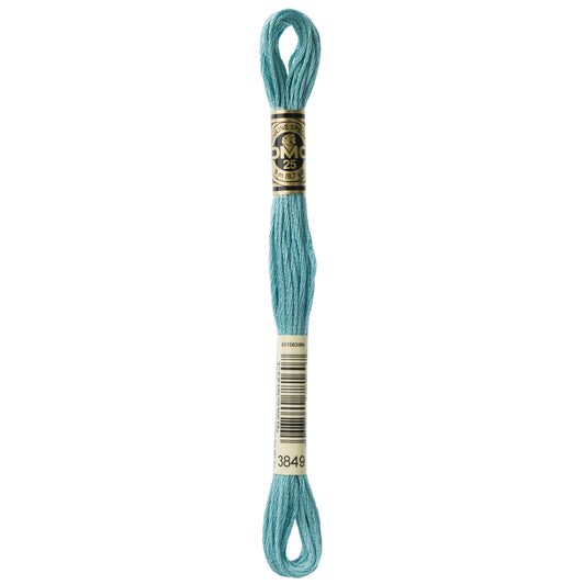 Mouliné Stranded Cotton: 8m: Skein - Metallic Turquoise Green