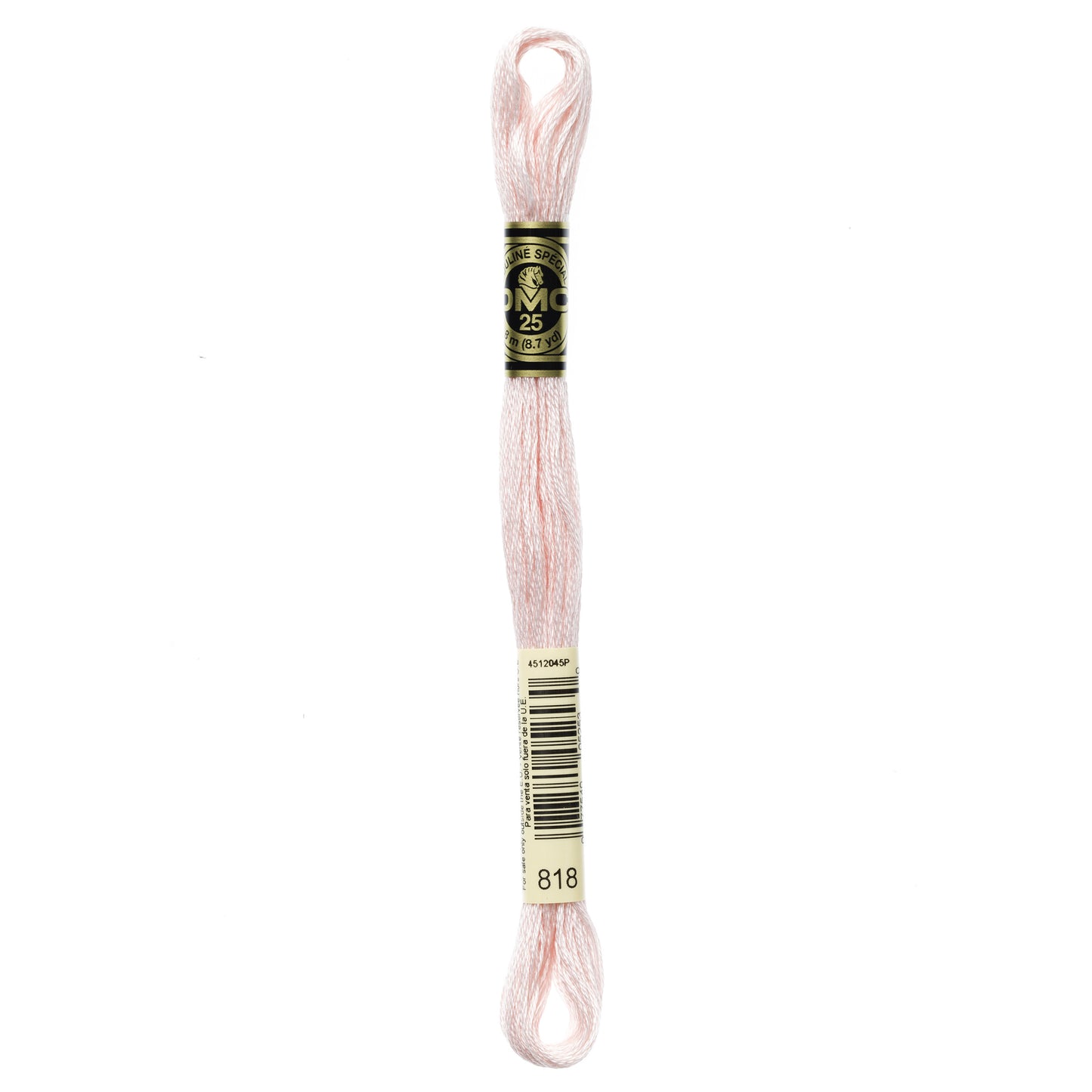 Mouliné Stranded Cotton: 8m: Skein - Pearlescent Powder Pink
