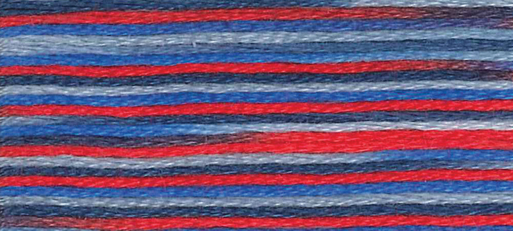 DMC Mouline Colour Variations: 8m: Skein - Patriotic Stripes