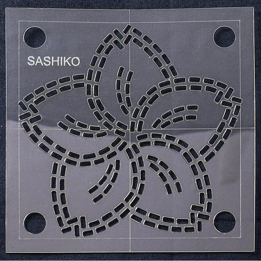 Sashiko: Template: 4in: Sakura (Cherry Blossom)