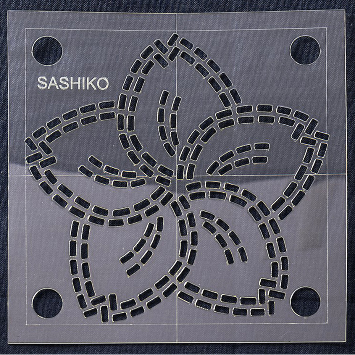 Sashiko: Template: 4in: Sakura (Cherry Blossom)