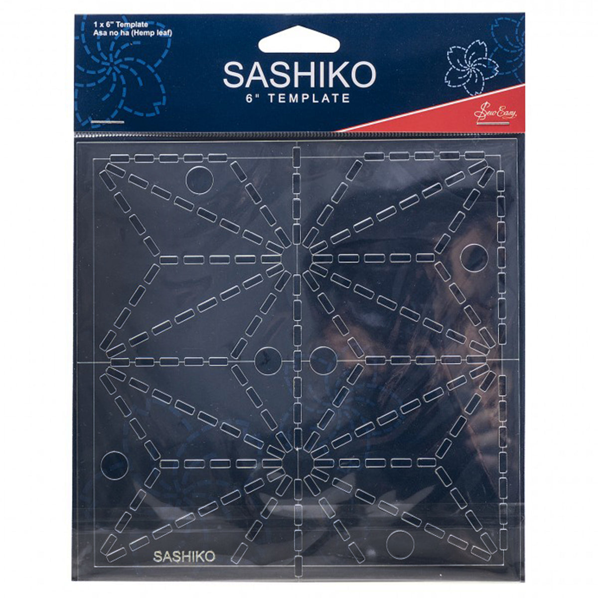 Sashiko: Template: 6in: Asa No Ha (Hemp Leaf)