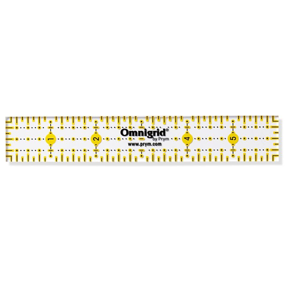 Omnigrid ruler with black and yellow grid markings