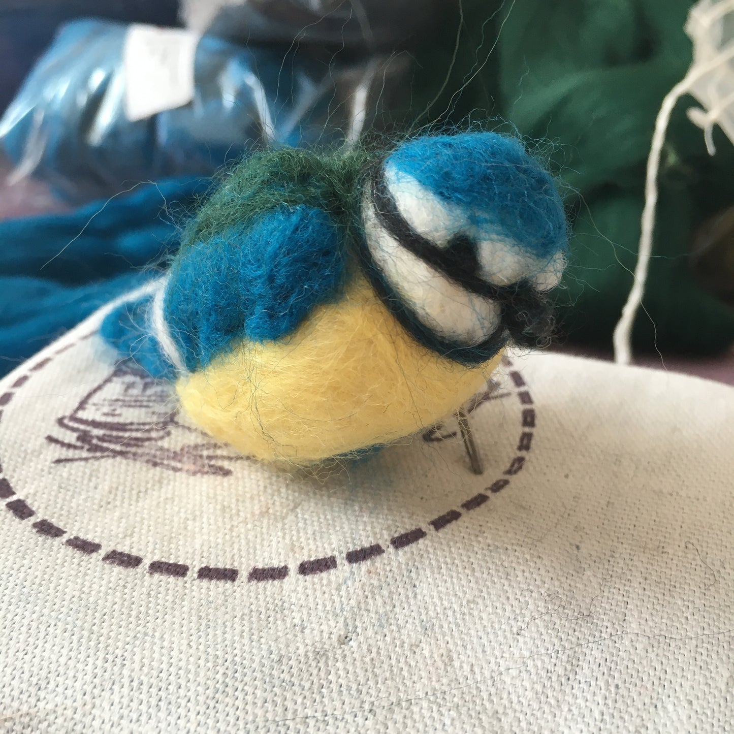 Bird Needle Felting Kit - Blue Tit