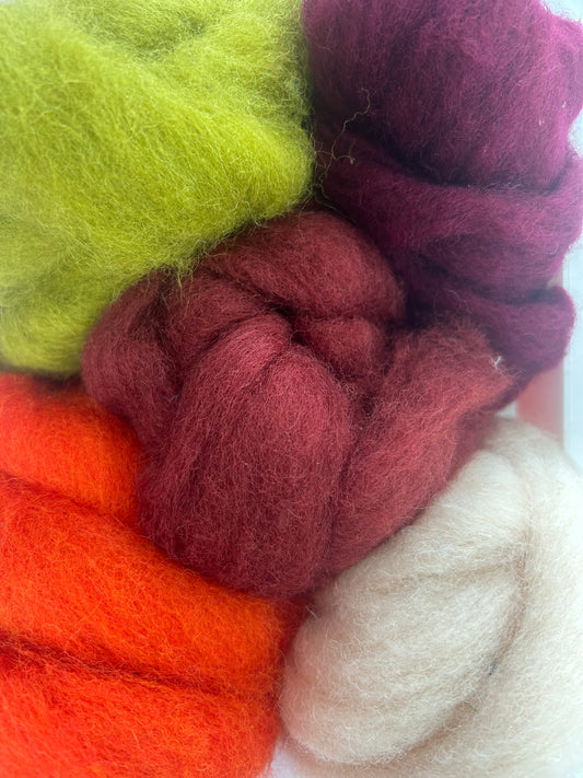 Corridale Carded Sliver Earthy Mix approx 140g