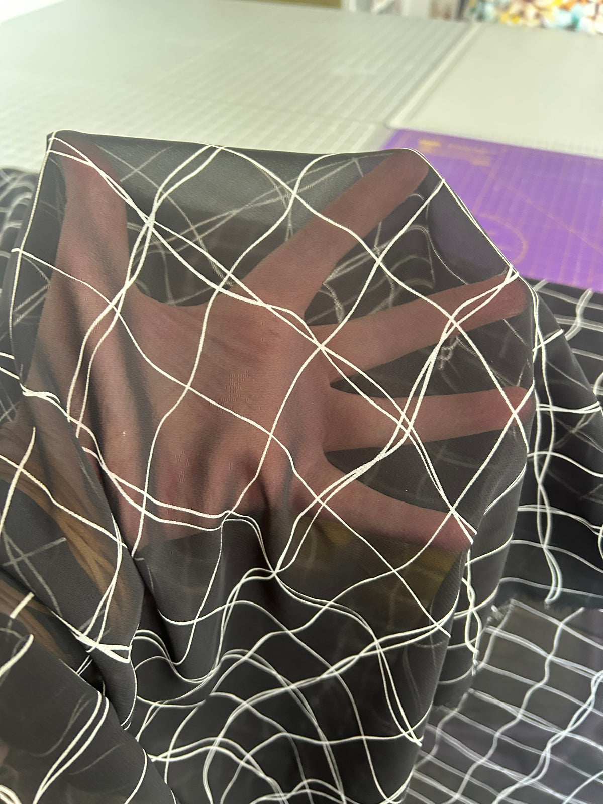 Dead stock Black Chiffon