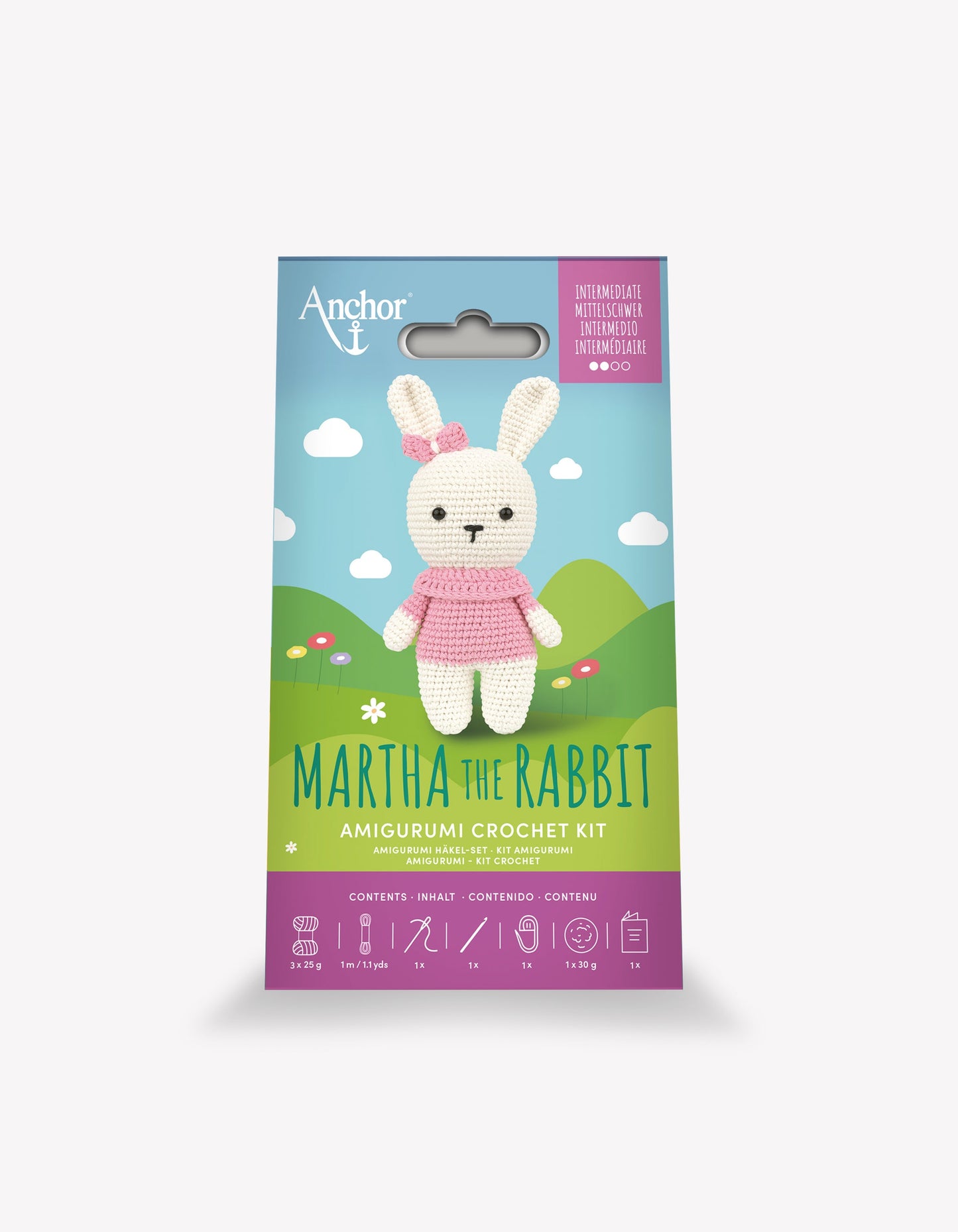 Anchor Martha the Rabbit Small Amigurumi Crochet Kit