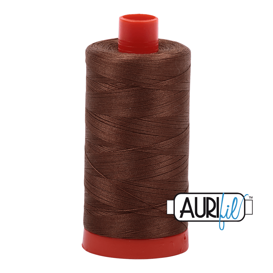 Aurifil Cotton Thread - 50's Weight - 1300 metres - Dark Antique Gold (2372)