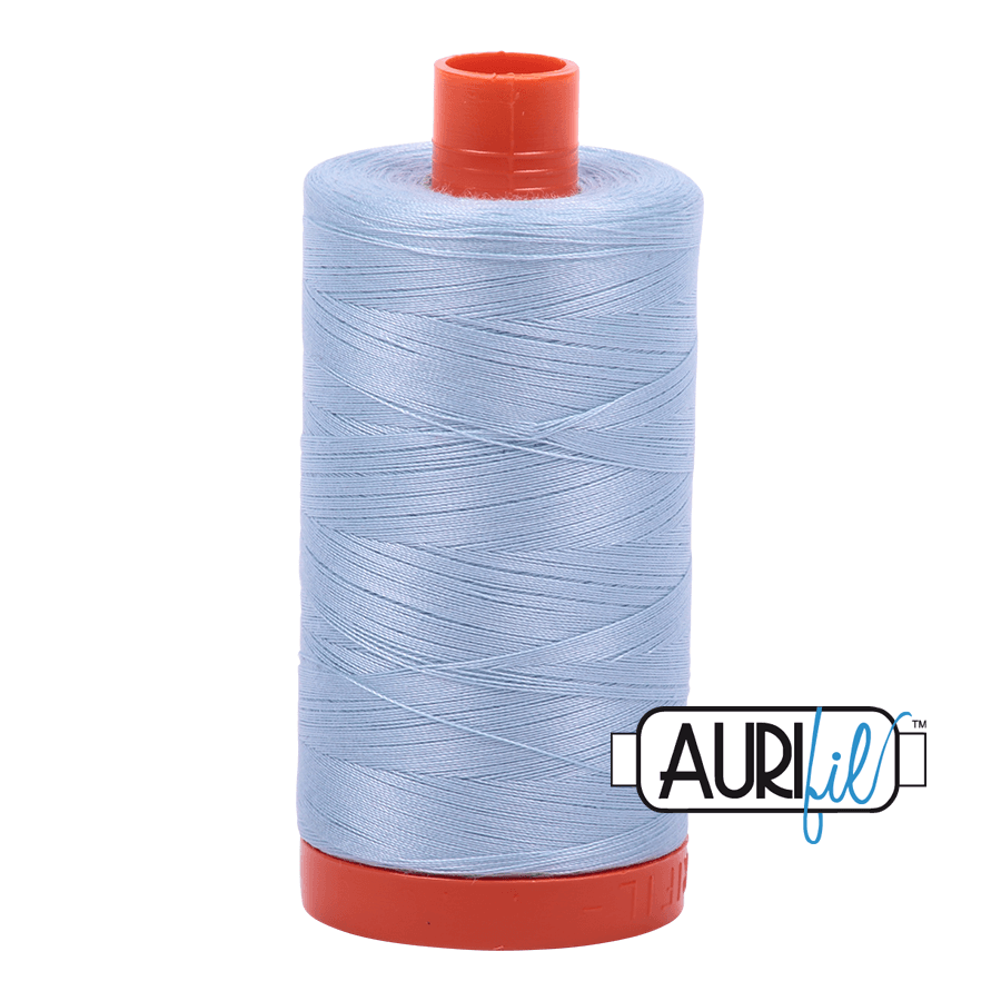 Aurifil Cotton Thread - 50's Weight - 1300 metres - Light Robins Egg (2710)