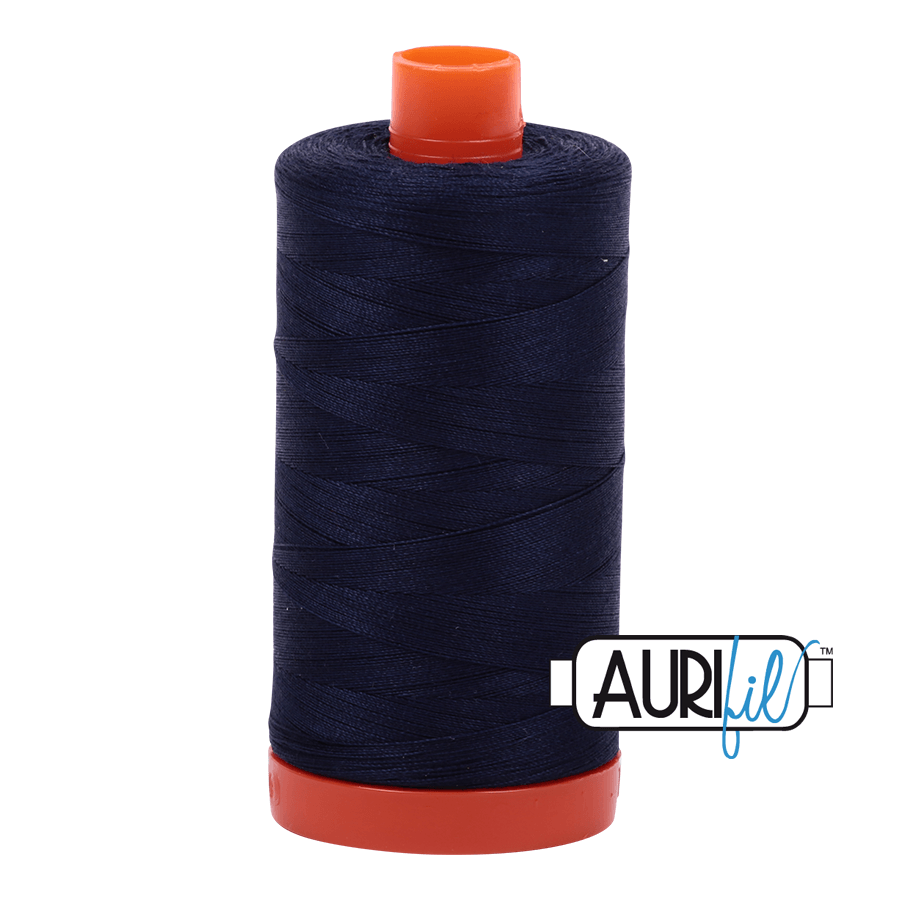 Aurifil Cotton Thread - 50's Weight - 1300 metres - Very Dark Navy (2785)