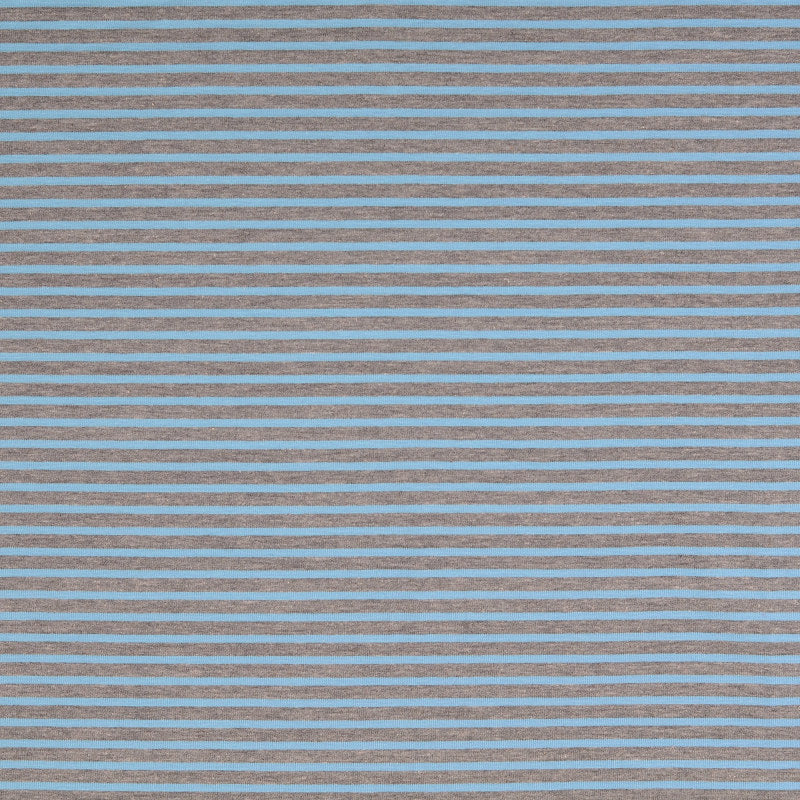 Blue & Grey Striped Knit – Nantes by Modelo Fabrics