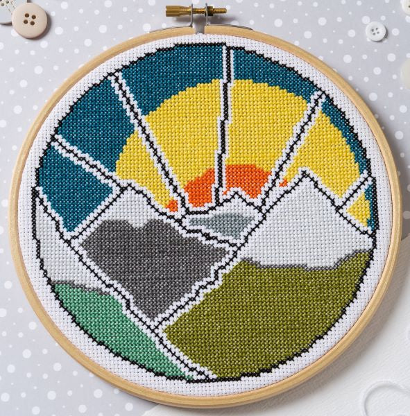 Hawthorn Handmade Mountain Adventure cross stitch kit