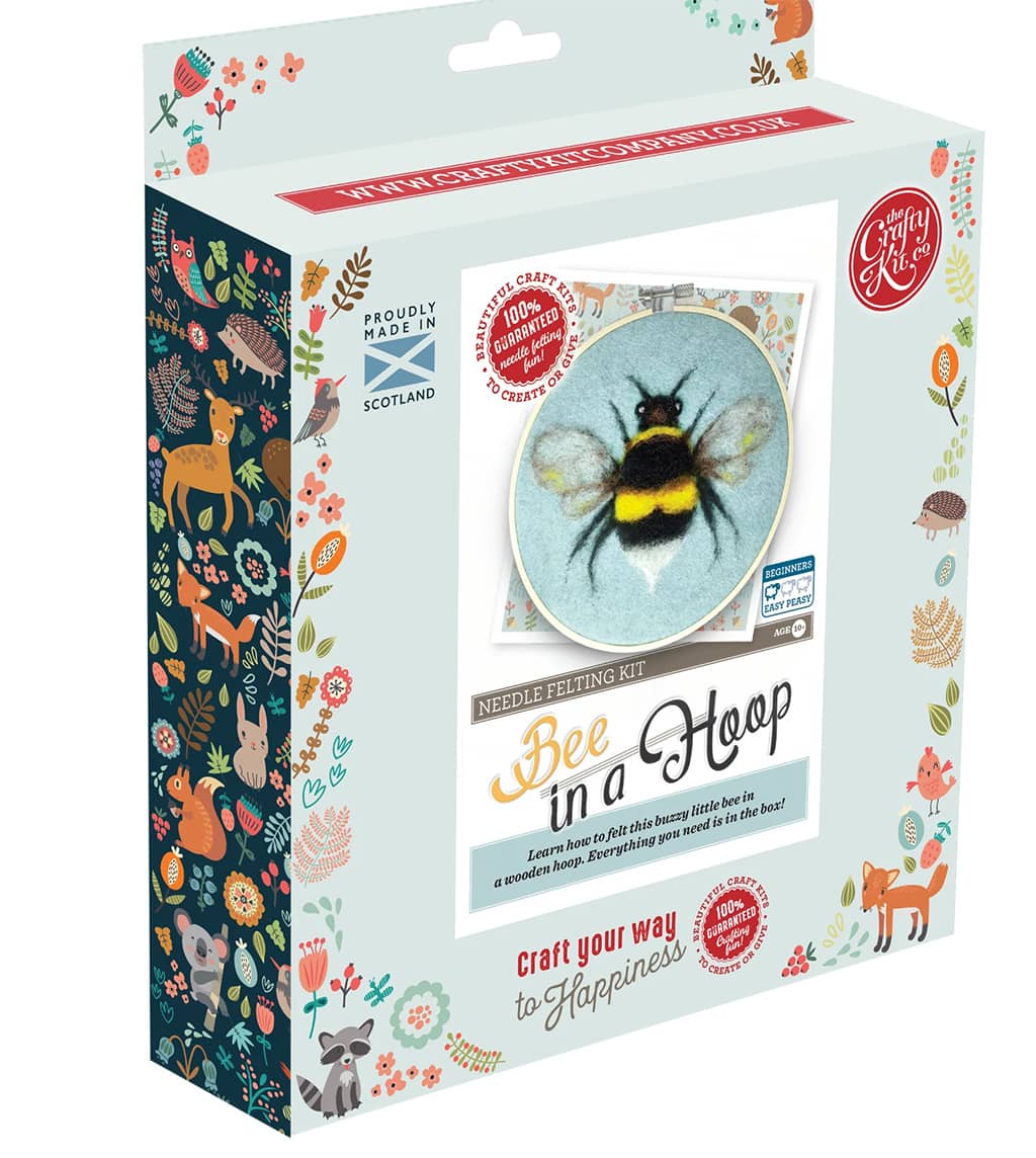 Bee in a Hoop Needle Felting Craft Kit
