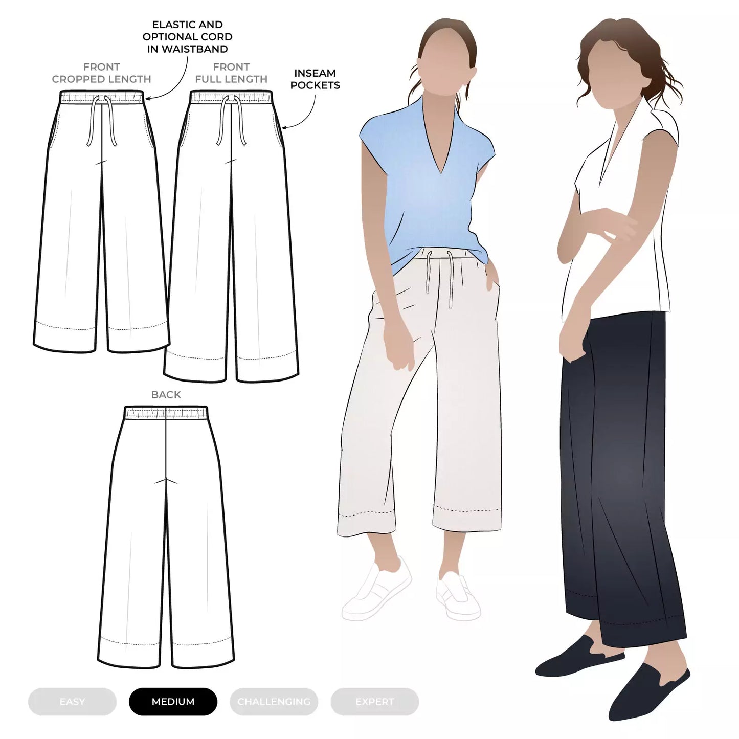 Como Knit Pant Pattern Size 4-16