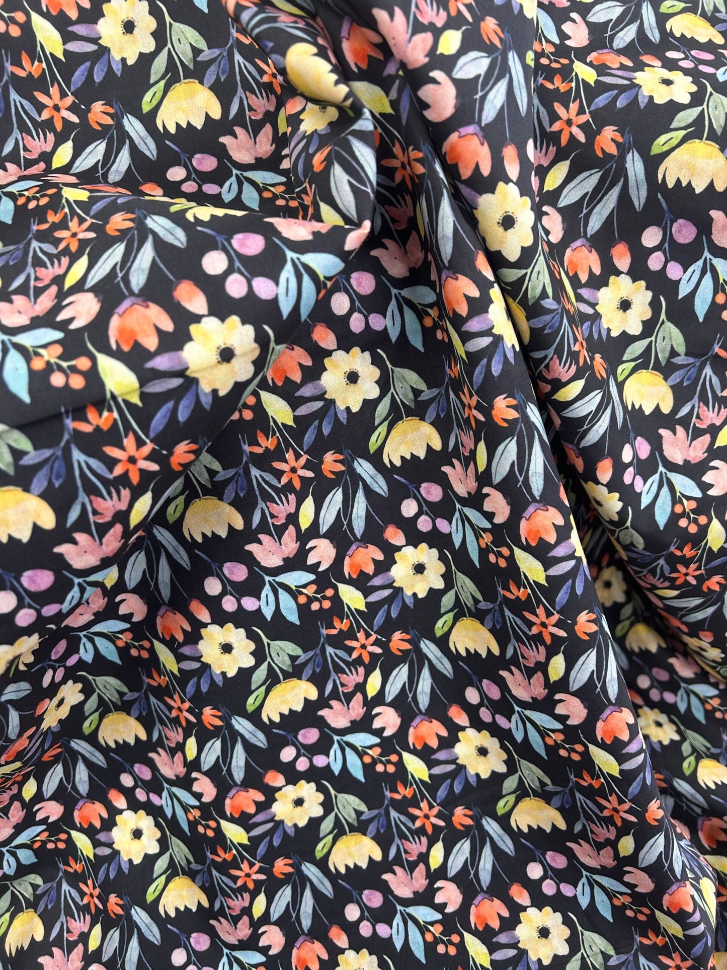 Digital Lawn Prints Black