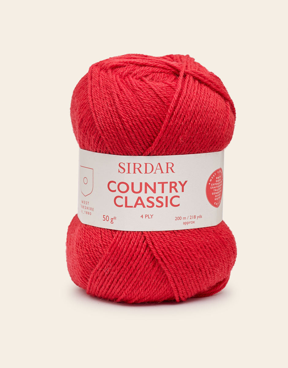 Sirdar Country Classic 4ply Merino Wool Blend yarn 50g