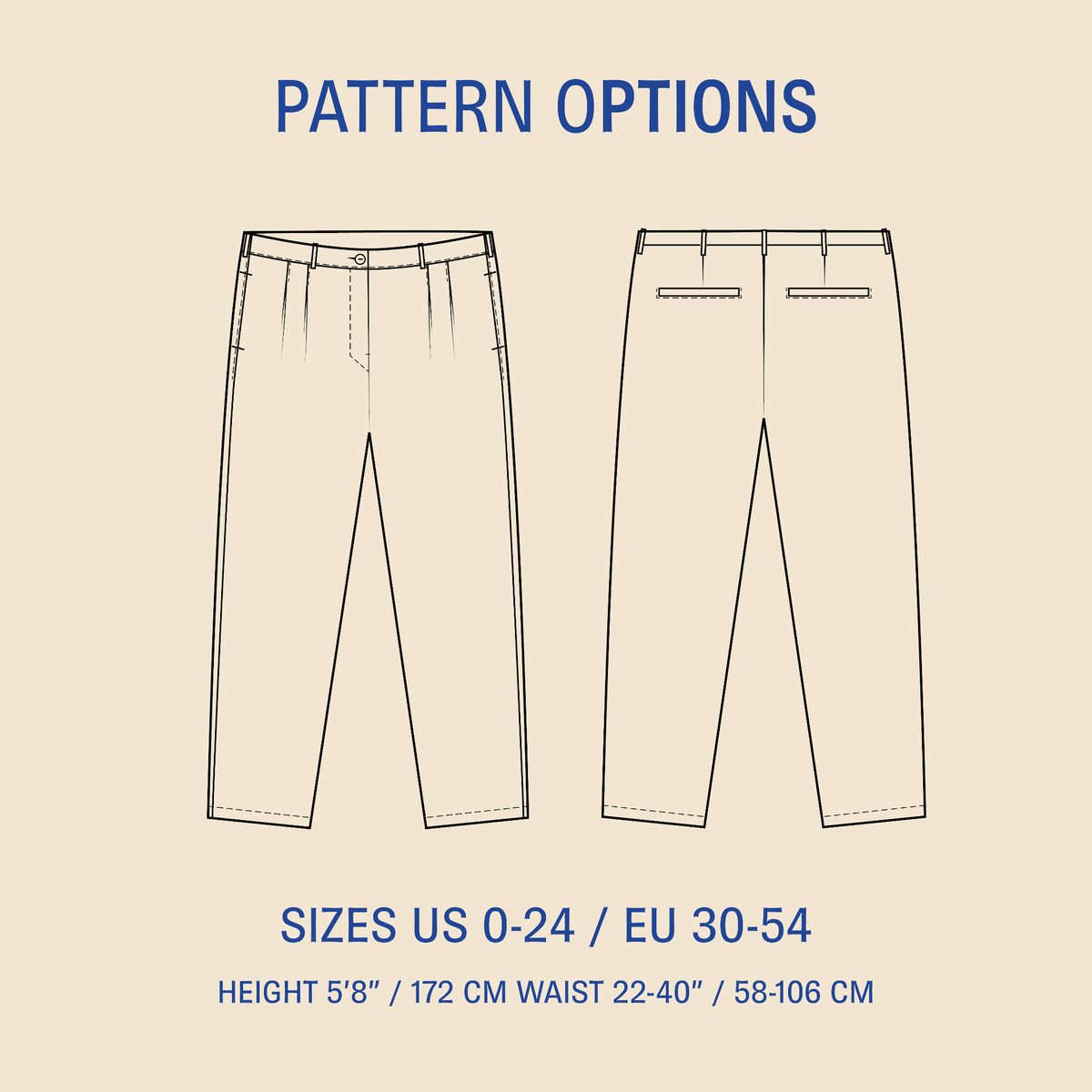 Cocoon Pants sewing pattern Wardrobe By Me