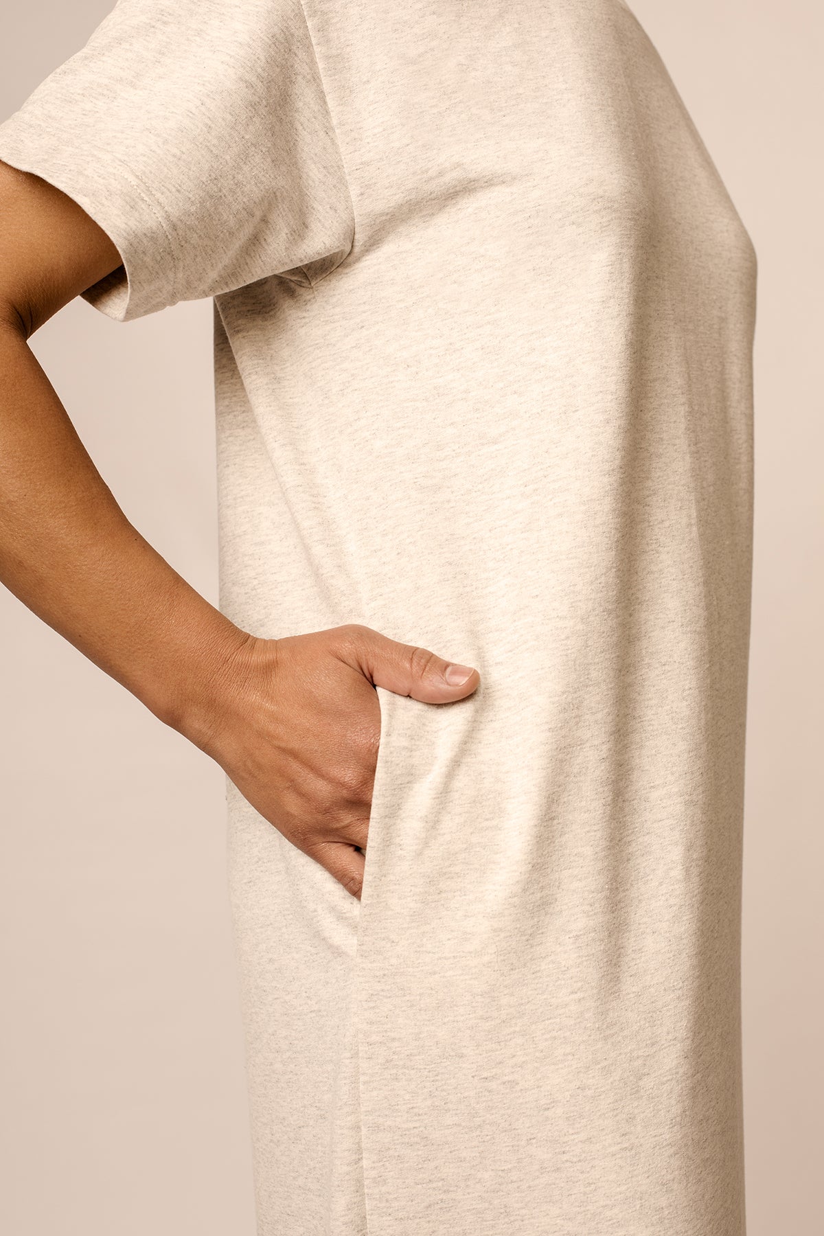 Knit dress with in-seam side pockets sewing pattern