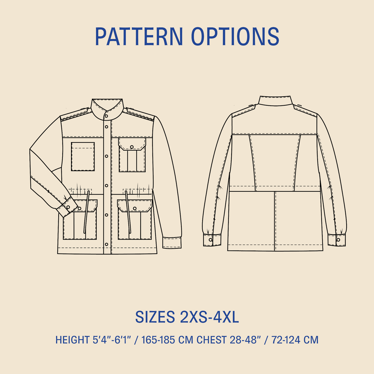Utility jacket sewing pattern Wardrobe By Me