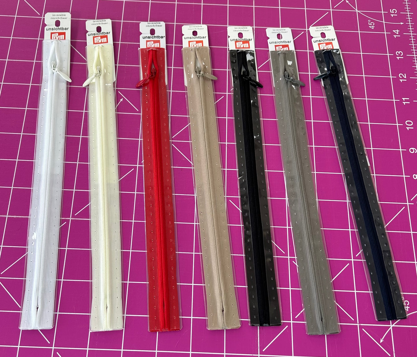 Prym Invisible Zip red 22 cm