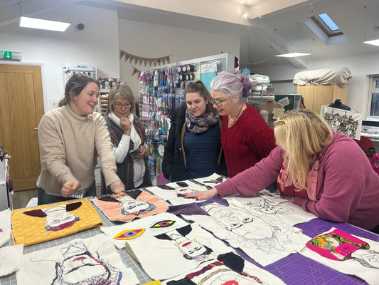 Portraits with Harriet Riddle, dancing with your sewing machine