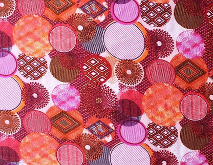 Coral Viscose Jersey Print - Graphic