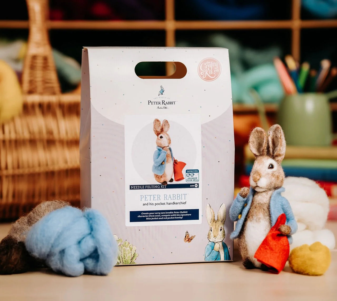 Beatrix Potter - Peter Rabbit and his Pocket Handkerchief Needle Felting Craft Kit image 5