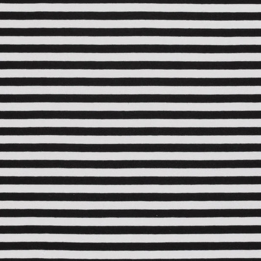 Black Yarn Dyed Jersey Stripe