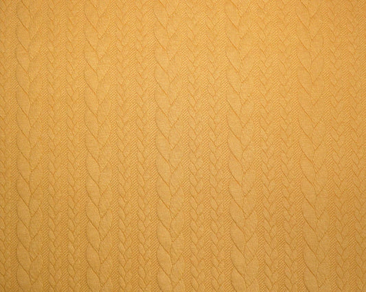 Mustard Cable Knit Fabric