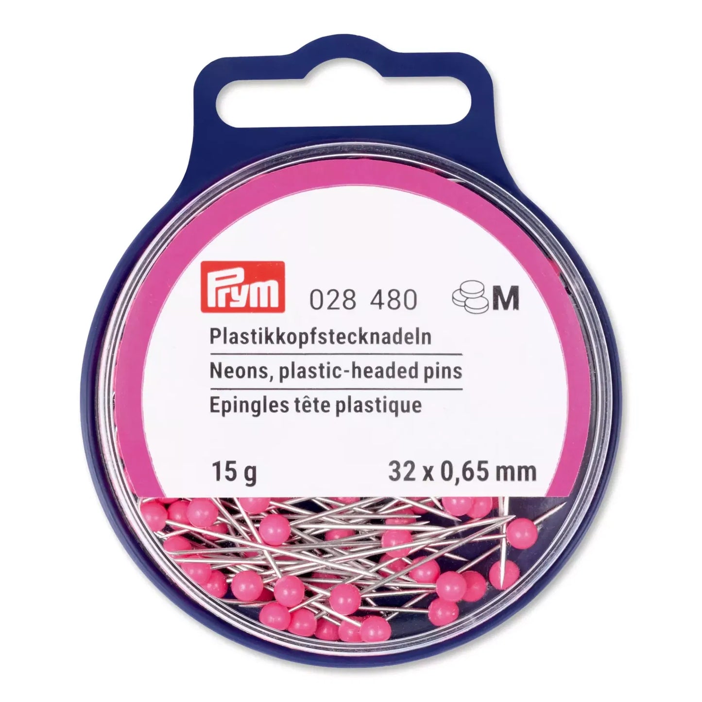 Pink plastic headed pins 15g