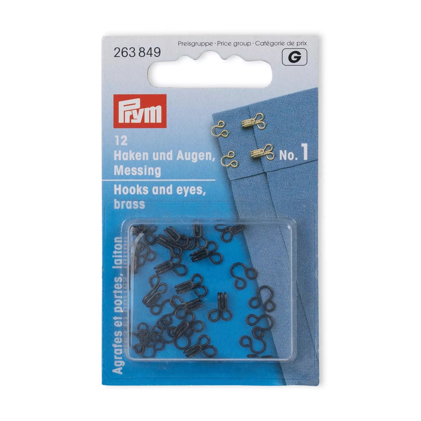 Hooks and Eyes brass 1 black