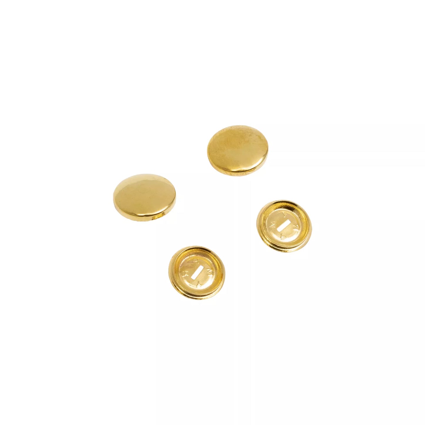 Cover buttons, 19mm, gold-coloured