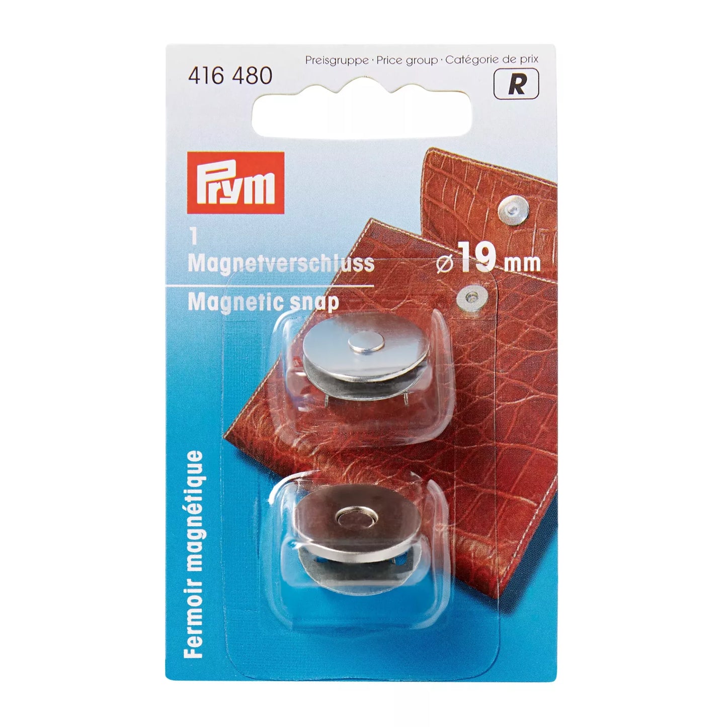 Prym Magnetic Snap Fastener – 19 mm, Silver-Coloured