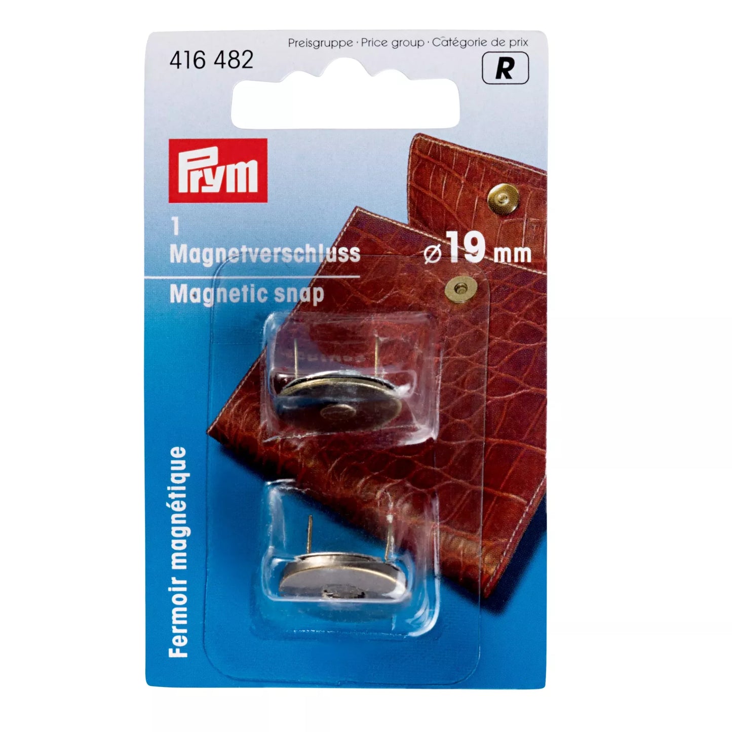 Prym Magnetic Snap Fastener – 19 mm, Antique Brass