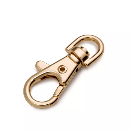 Snap hook 7x38mm new gold