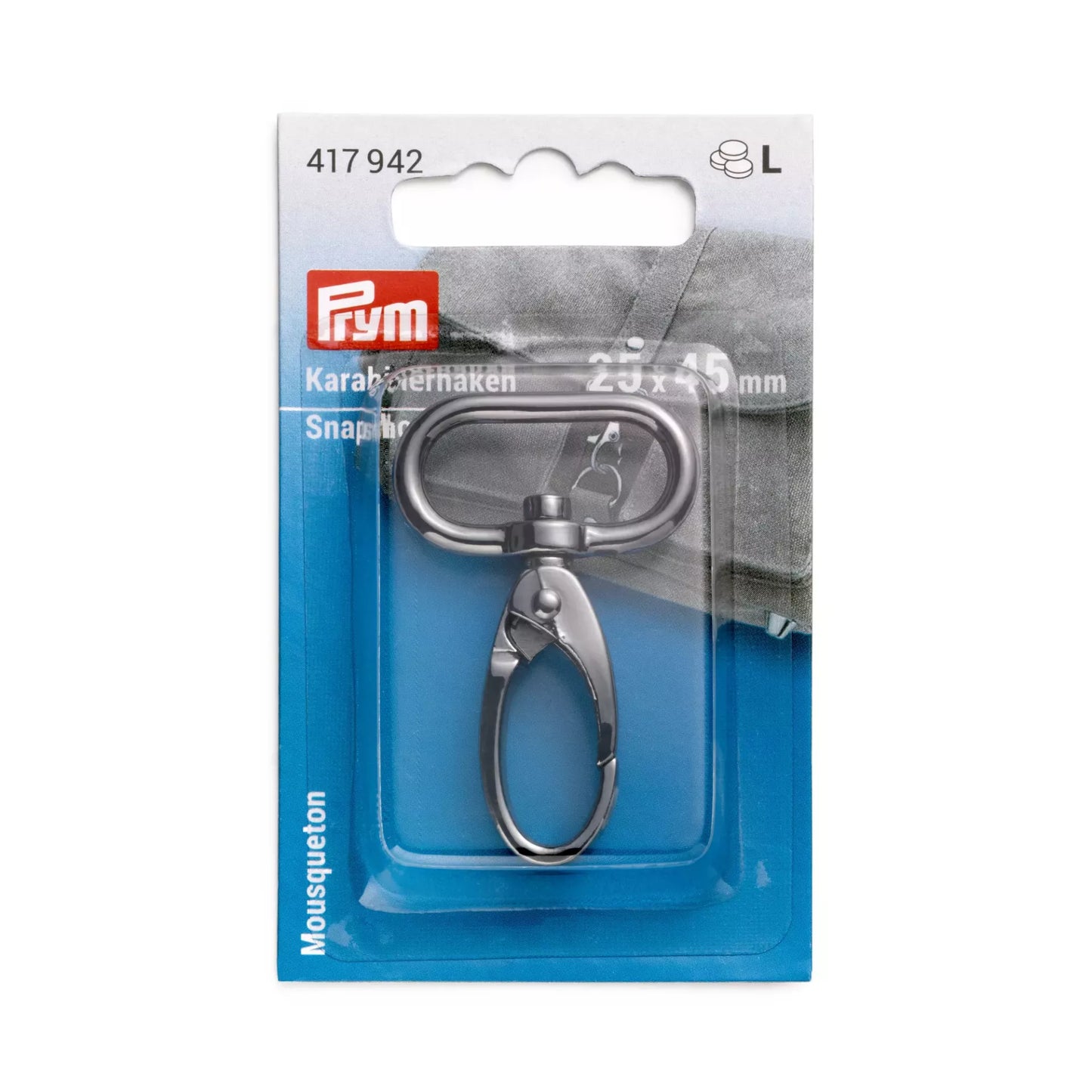 Snap hook 25x45mm gunmetal