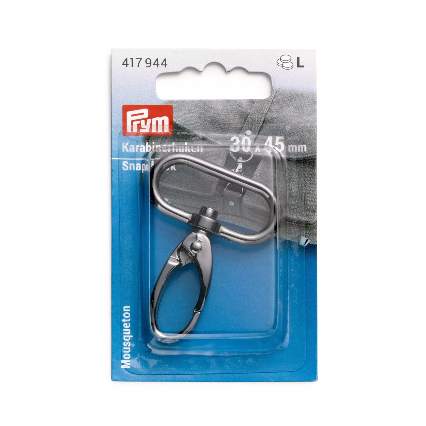 Snap hook 30x45mm gunmetal