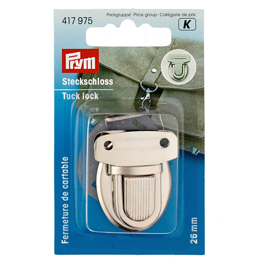 Tuck lock 26 mm silver