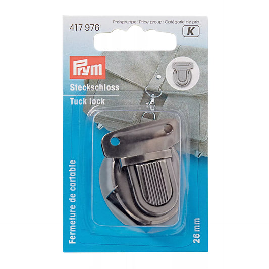 Tuck lock 26 mm antique silver