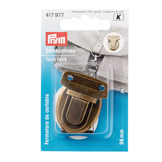 Tuck lock 26 mm antique brass