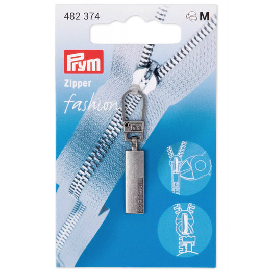 Fashion Zipper puller Classic timeless antique silver